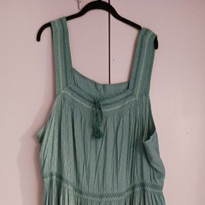 Smocked midi Flare Dress